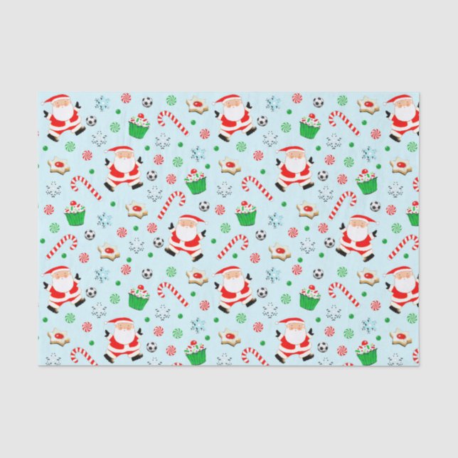 Seda Papel Toalha de Natal de Futebol (Frente )