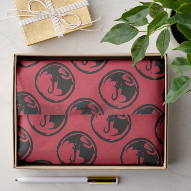 Seda Papel vermelho de dragão negro (Presente)
