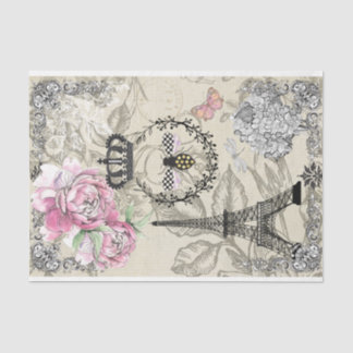 Seda Paris no Papel de Tecido de Decoupage da Primavera