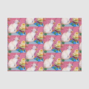 Seda Páscoa da Tiffany - Papel de Tecido Gato