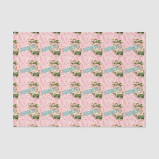 Seda Pássaros cor-de-rosa da deusa e lenço de papel