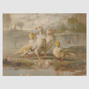 Seda Patos - Papel tecidos do estilo de pintura a óleo