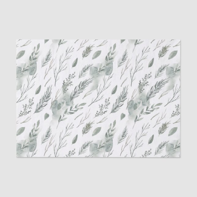 Seda Pinheiro de inverno | Papel para tecidos de férias (Frente )