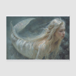 Seda Pintura a óleo de papel tecido de sereia