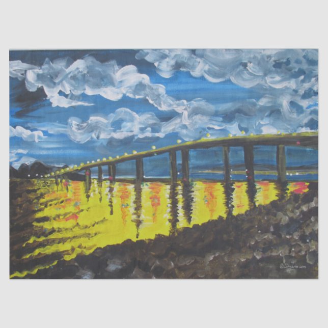 Seda Ponte Ingraham Pintura De Papel Tecidual Grande (Frente )