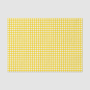 Seda Pontos brancos no papel de tecidos amarelo Ouro