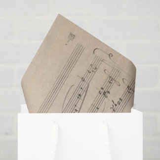 Seda Pontuação de Ópera Musical em Papel Envelhecido Ar