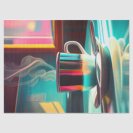 Seda Primeiro Café Cuppa, Papel Tecido De Dinheiro Bril