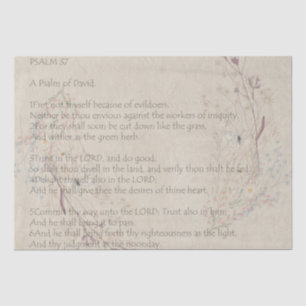 Seda Psalm 37 Papel De Tecido De Flor Selvagem Inspirac
