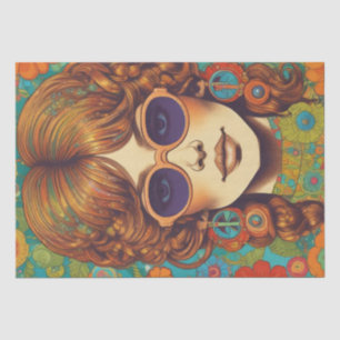 Seda Psicodélico: Um Papel de Decoupage de Hippie Retro