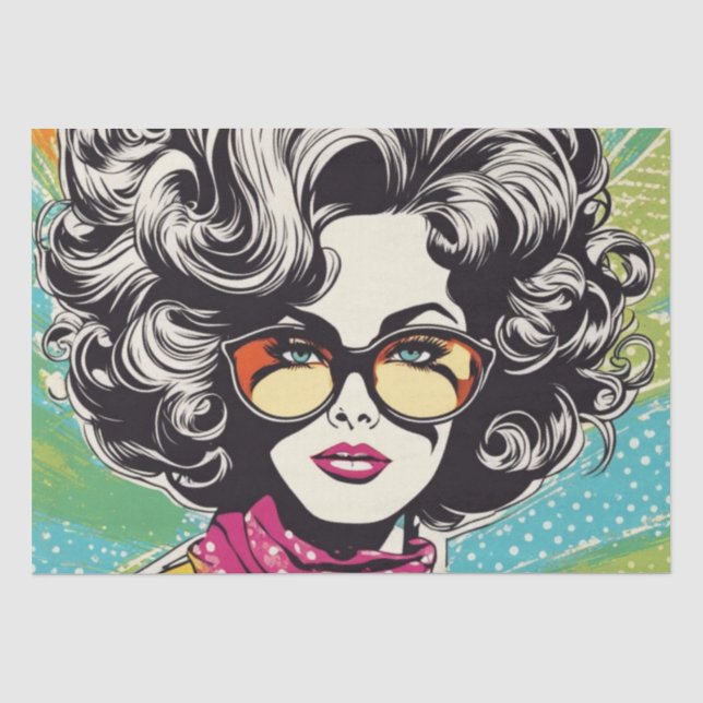 Seda Psicodélico: Um Papel de Decoupage de Hippie Retro (Frente )