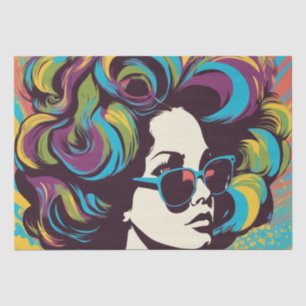 Seda Psicodélico: Um Papel de Decoupage de Hippie Retro