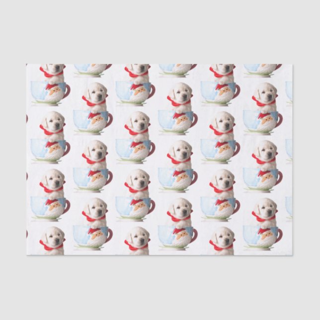 SEDA PUPPER EM UM PAPEL DE TECIDO DE NATAL CUP (Frente )