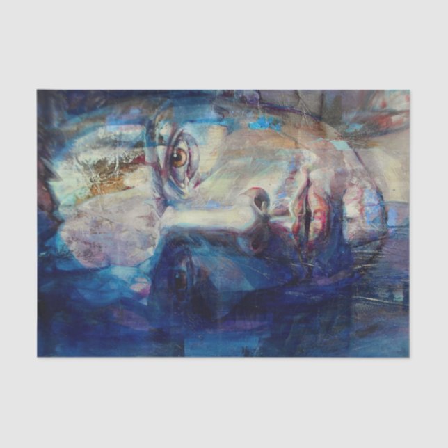 Seda Retrato de pintura aquosa de papel tecidular (Frente )