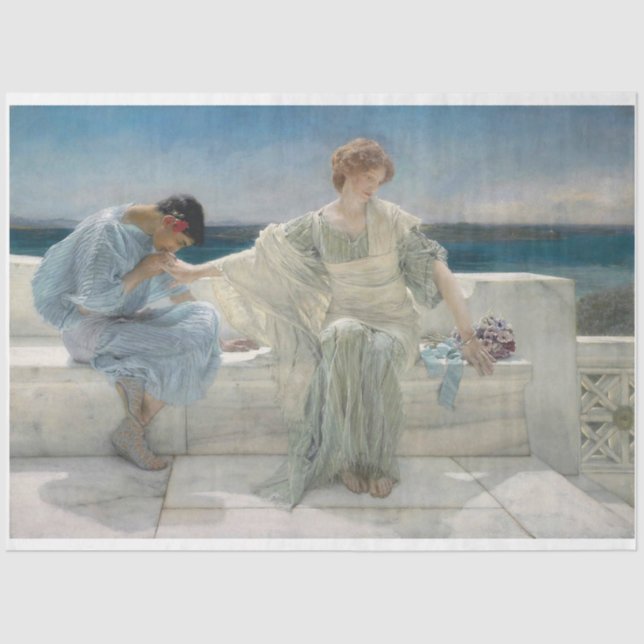 Seda Retrato pelo Papel de Decoupage do Mar (Frente )