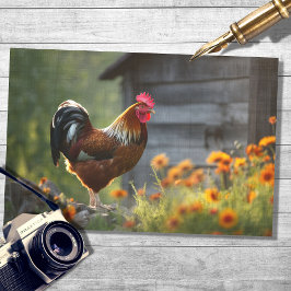 Seda Rooster no País 1 - Papel de Decoupage