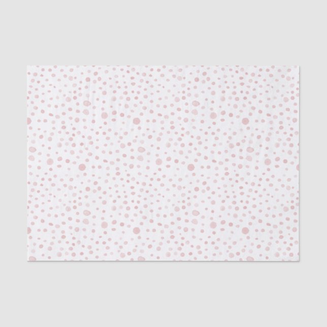 Seda Rosa Confetti Watercolor Dots - Papel de Tecido (Frente )