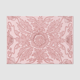 Seda Rosa empoeirado - lenço de papel de Nouveau da