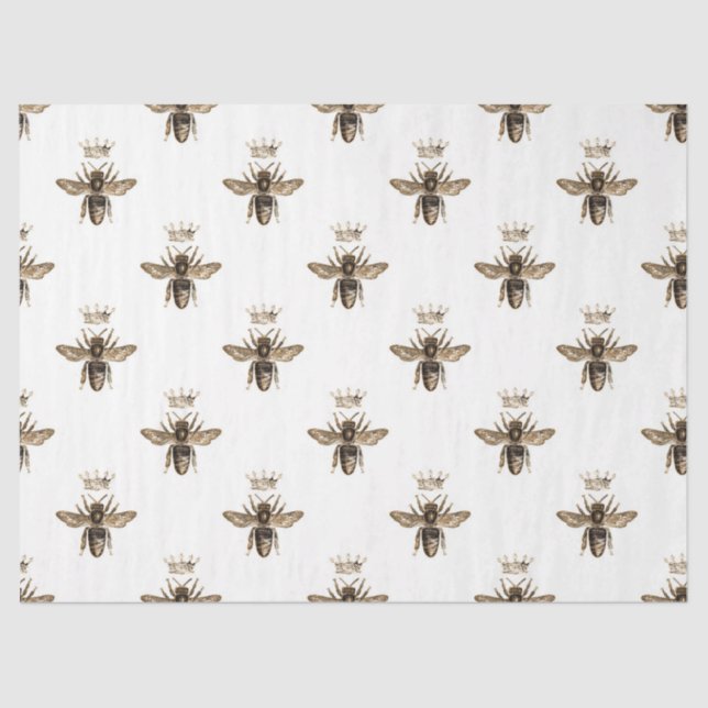 Seda Rosa vermelha Bee Series Design 6 Papel de Tecido (Frente )