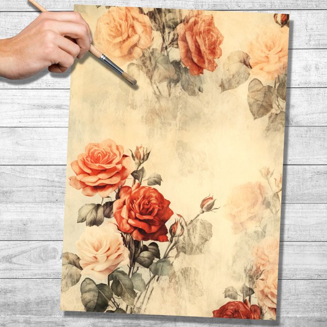 Seda Rosas de vinheta 1 Papel de dissociação (Criador carregado)