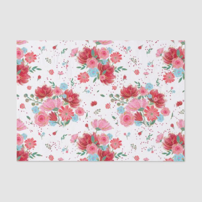 Seda Rosas Florais De Papel De Tecido dia de os namorad (Frente )