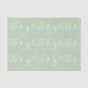 Seda Sábio com lenço de papel floral de creme dos rol