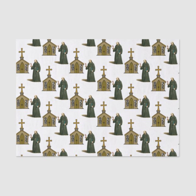 Seda Sacerdote de Papel Tecido Decortivo (Frente )