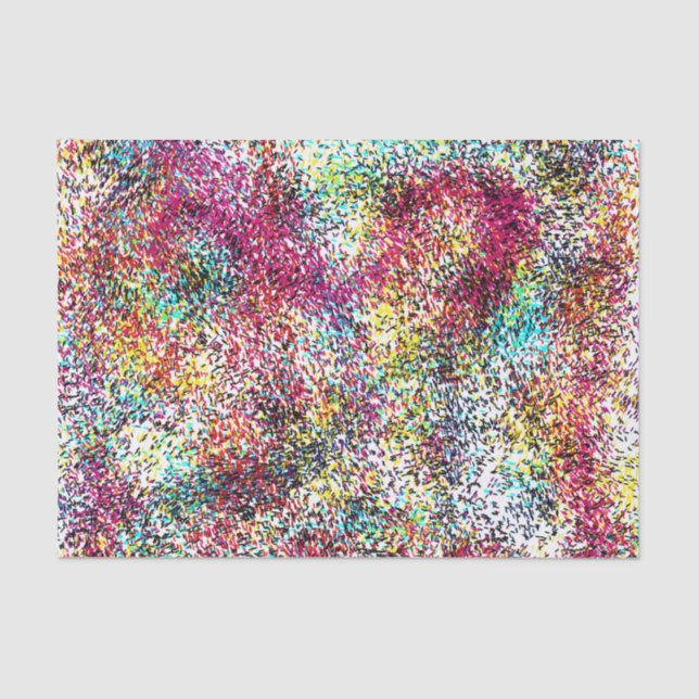 Seda Salpico do lenço de papel das cores (Frente )