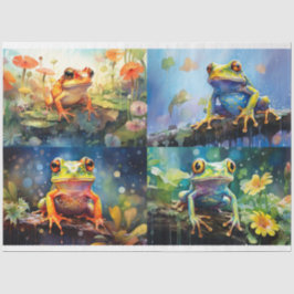 Seda Sapo em papel de dissociação da colagem de aquarel