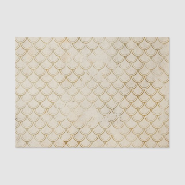 Seda Sereia desbotada Dimensiona o Papel Tecido de Deco (Frente )