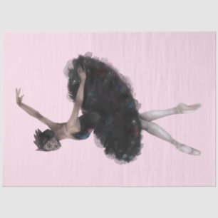 Seda Série de Bailarina de Aquarela Design 20 Papel Tis