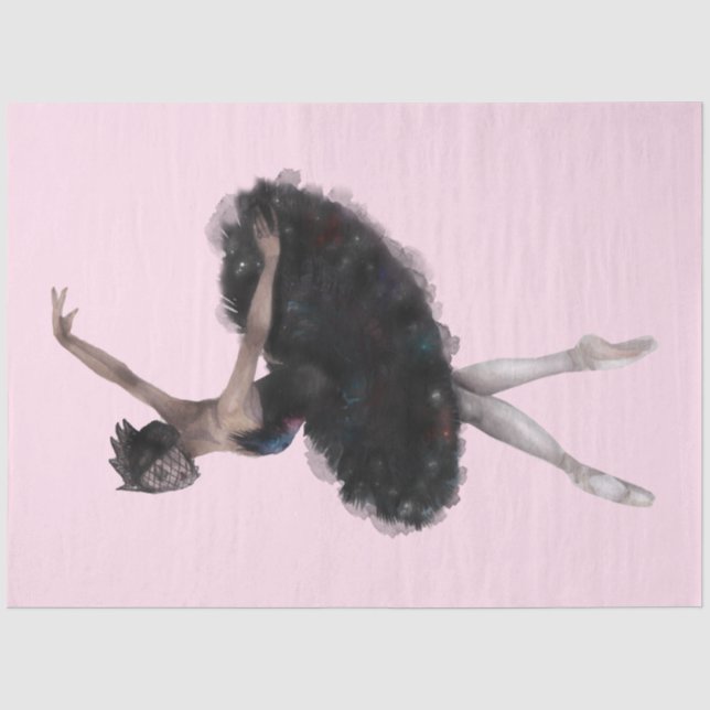 Seda Série de Bailarina de Aquarela Design 20 Papel Tis (Frente )