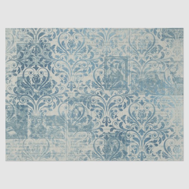 Seda Série de Papel Azul Efêmero Design 17 (Frente )