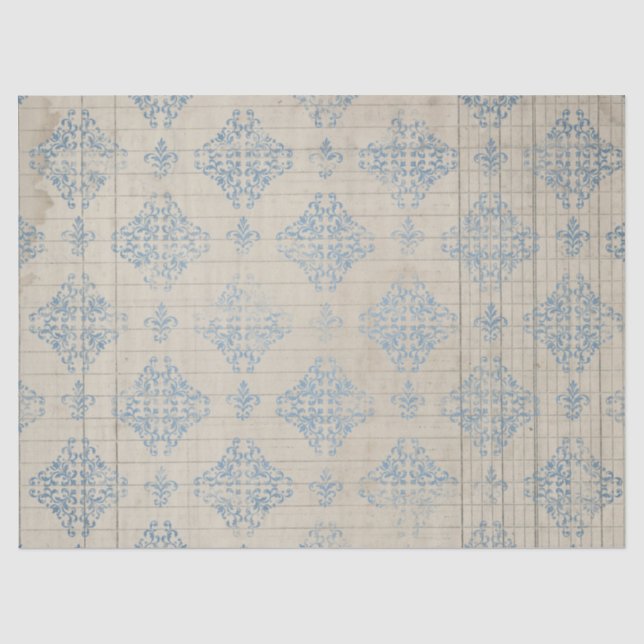 Seda Série de Papel Azul Efêmero Design 8 (Frente )