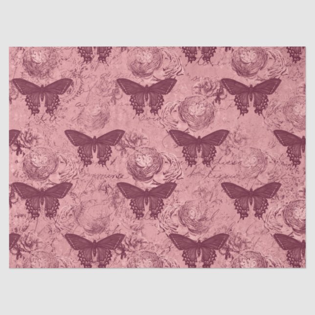 Seda Série de Papel Burgundy Efêmero Design 16 (Frente )