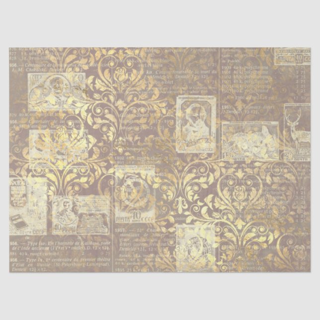 Seda Série de Papel Dourado Efêmero Design 11 (Frente )