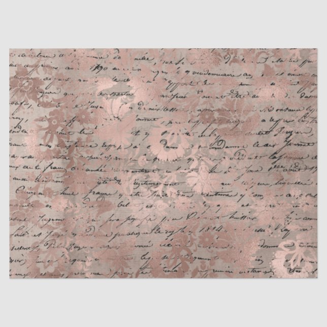 Seda Série de Papel Ephemera Rose Gold Design 11 (Frente )