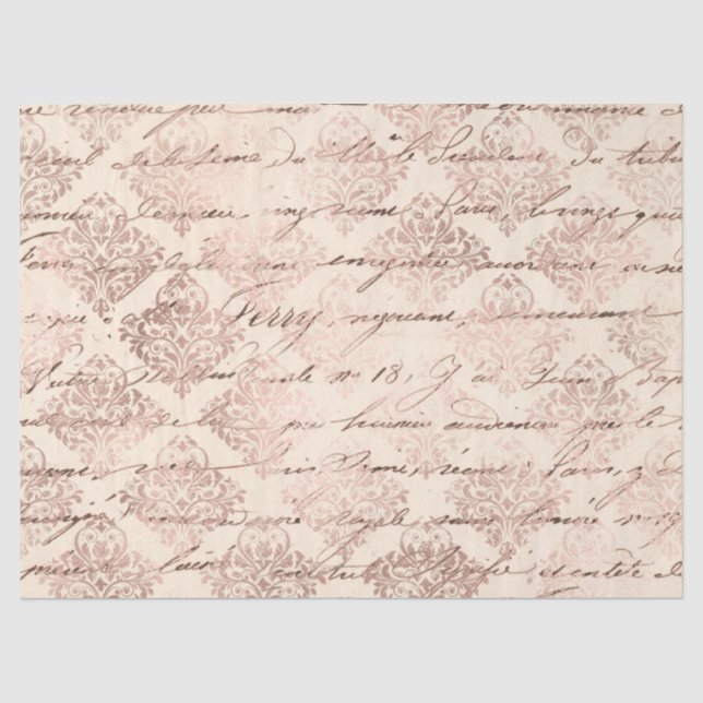 Seda Série de Papel Ephemera Rose Gold Design 12 (Frente )