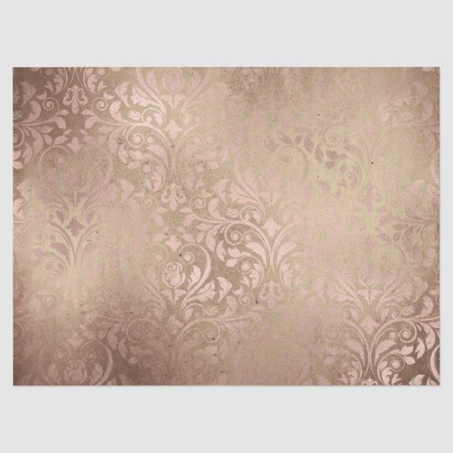 Seda Série de Papel Ephemera Rose Gold Design 13 (Frente )