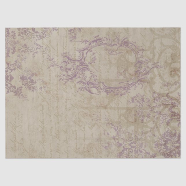 Seda Série de Papel Francês Ephemera Design 7 (Frente )