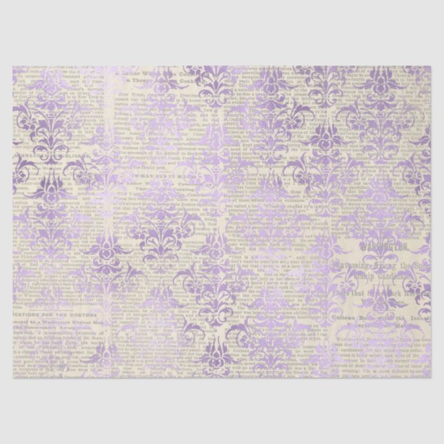 Seda Série de Papel Lavanda Efêmera Design 13 (Frente )