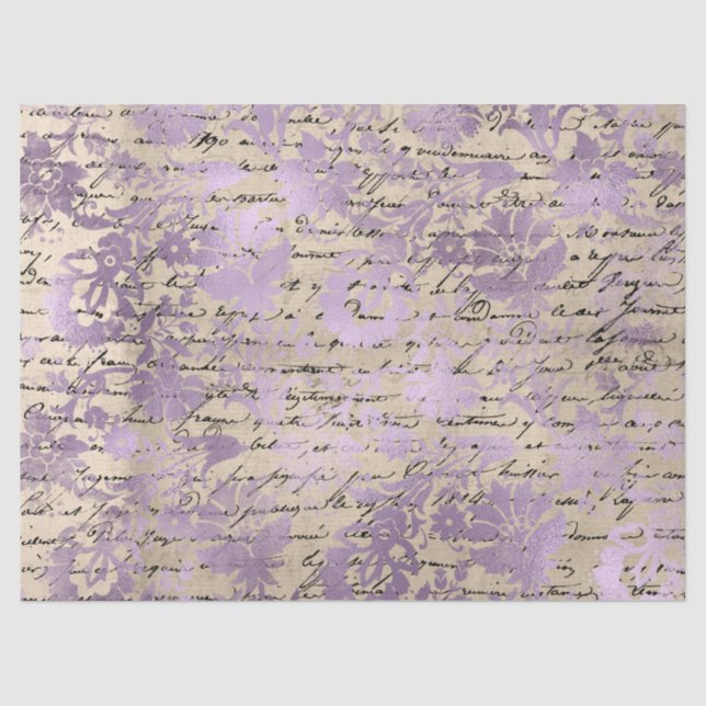 Seda Série de Papel Lavanda Efêmera Design 16 (Frente )