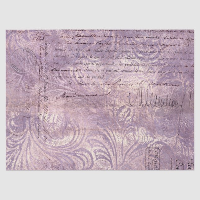Seda Série de Papel Lavanda Efêmera Design 17 (Frente )