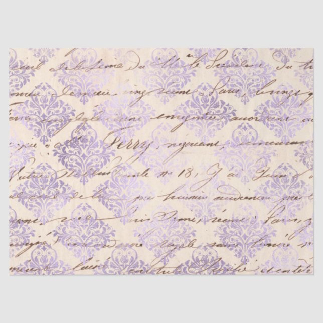 Seda Série de Papel Lavanda Efêmera Design 22 (Frente )