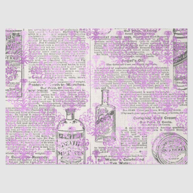 Seda Série de Papel Lavanda Efêmero Design 12 (Frente )