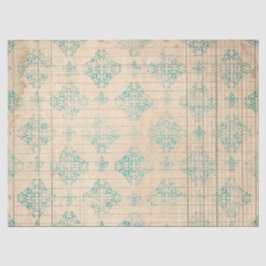 Seda Série de Papel Turquesa Efêmero Design 15
