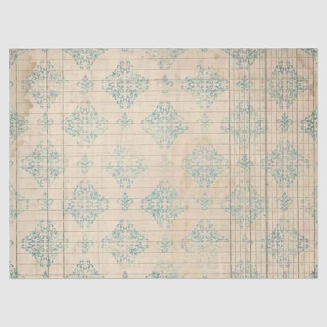 Seda Série de Papel Turquesa Efêmero Design 15 (Frente )