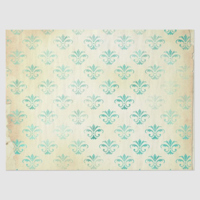 Seda Série de Papel Turquesa Efêmero Design 2 (Frente )