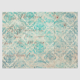 Seda Série de Papel Turquesa Ephemera Design 9