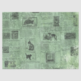 Seda Série de Papel Verde Efêmero Design 14